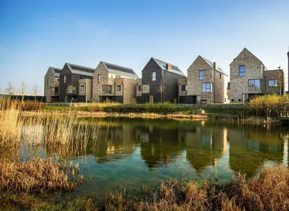 houses upon a riverside