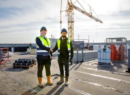 Tom Hill and the Leader of Harlow Council 