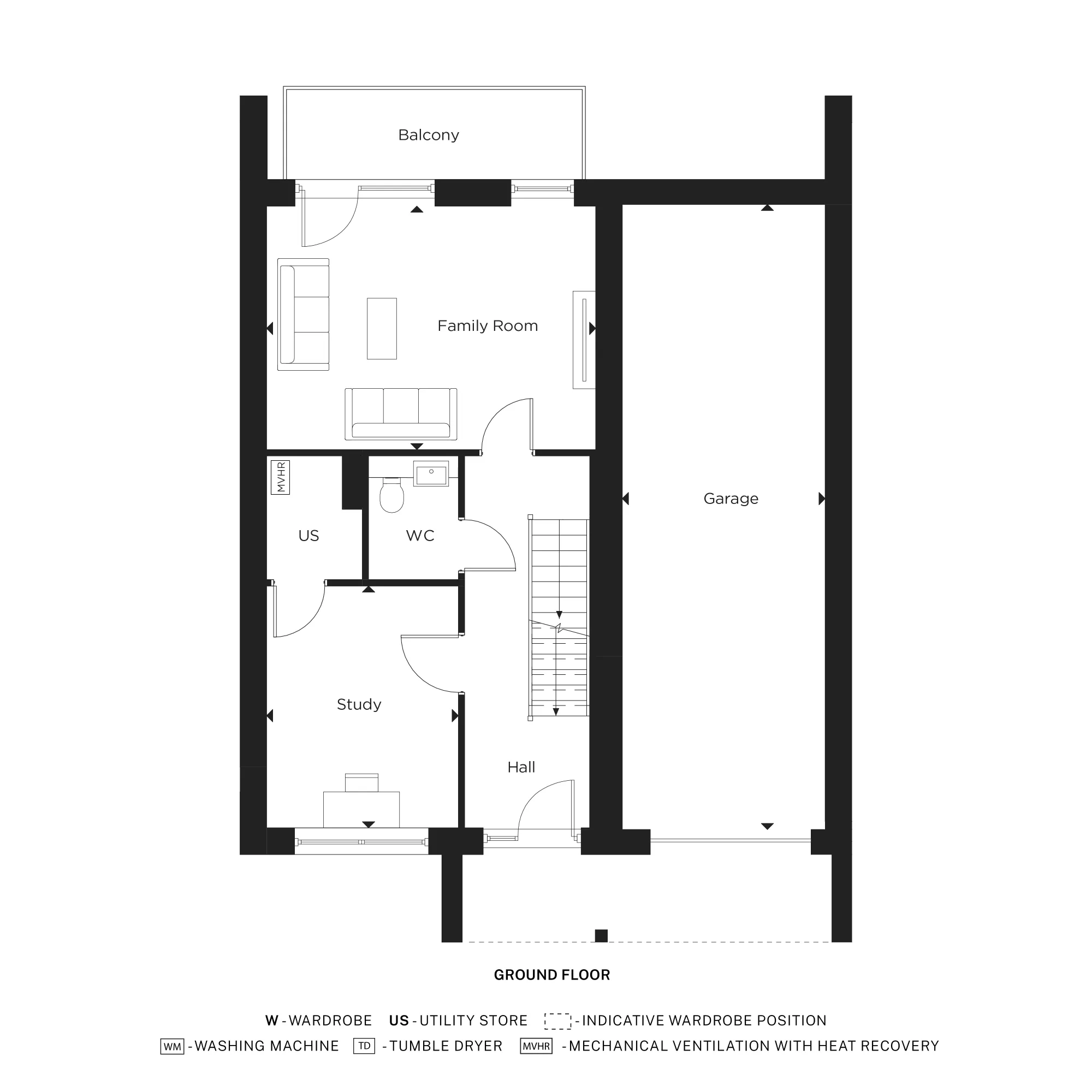 The Florey B-  Ground Floorplan