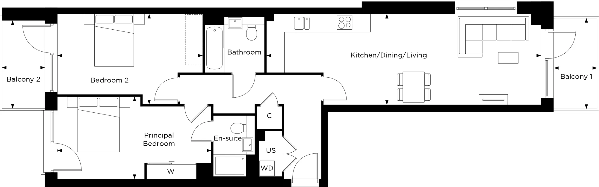 Apartment 108 - Wren House 