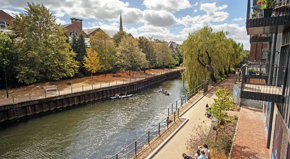 View from Plot 171 balcony St James Quay