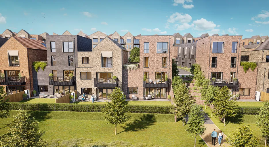 Canalside Quarter- The Villas Street Scene- Daytime