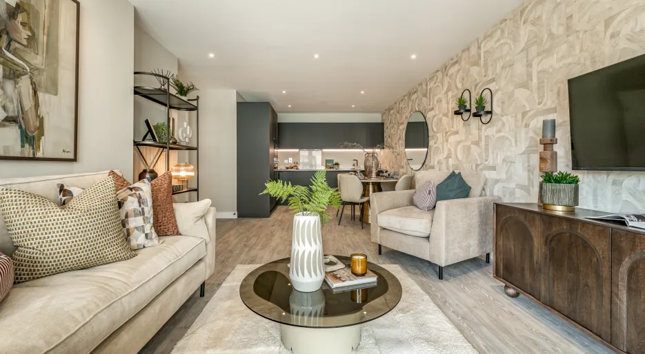 Wren Show Apartment Wide Shot Living Room