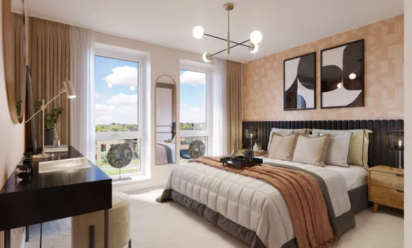 Apartment at Canalside Quarter Bedroom Room CGI