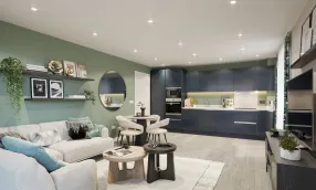 Apartment at Canalside Quarter Kitchen/Living Room CGI