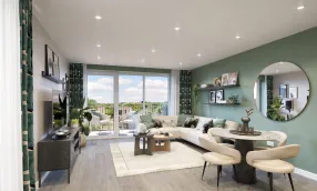 Canalside Quarter Apartment Living Room CGI