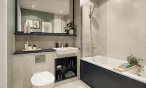 Canalside Quarter Apartment Bathroom CGI