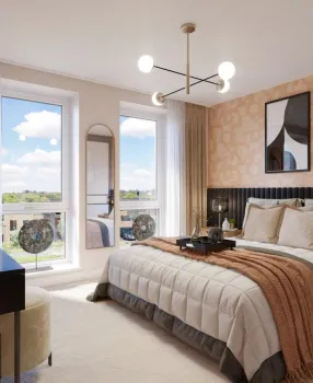 Canalside Quarter Apartment Bedroom CGI