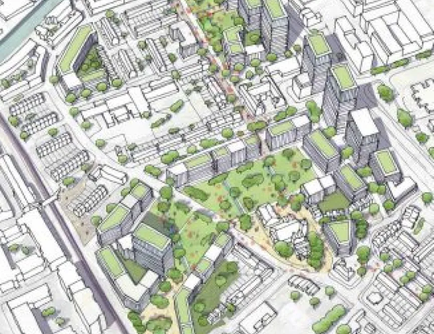 Teviot-estate-birds-eye-architect-impression